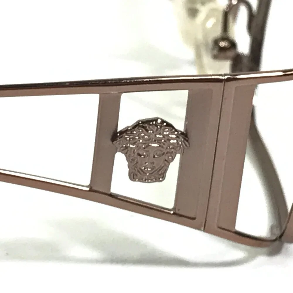 Versace Eyeglasses Frames MOD. 1111 1013 Shiny Brown Rectangular Logos 49-17-125